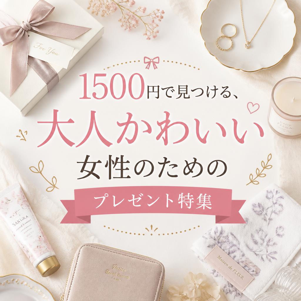 1500円で見つける、大人かわいい女性のためのプレゼント特集