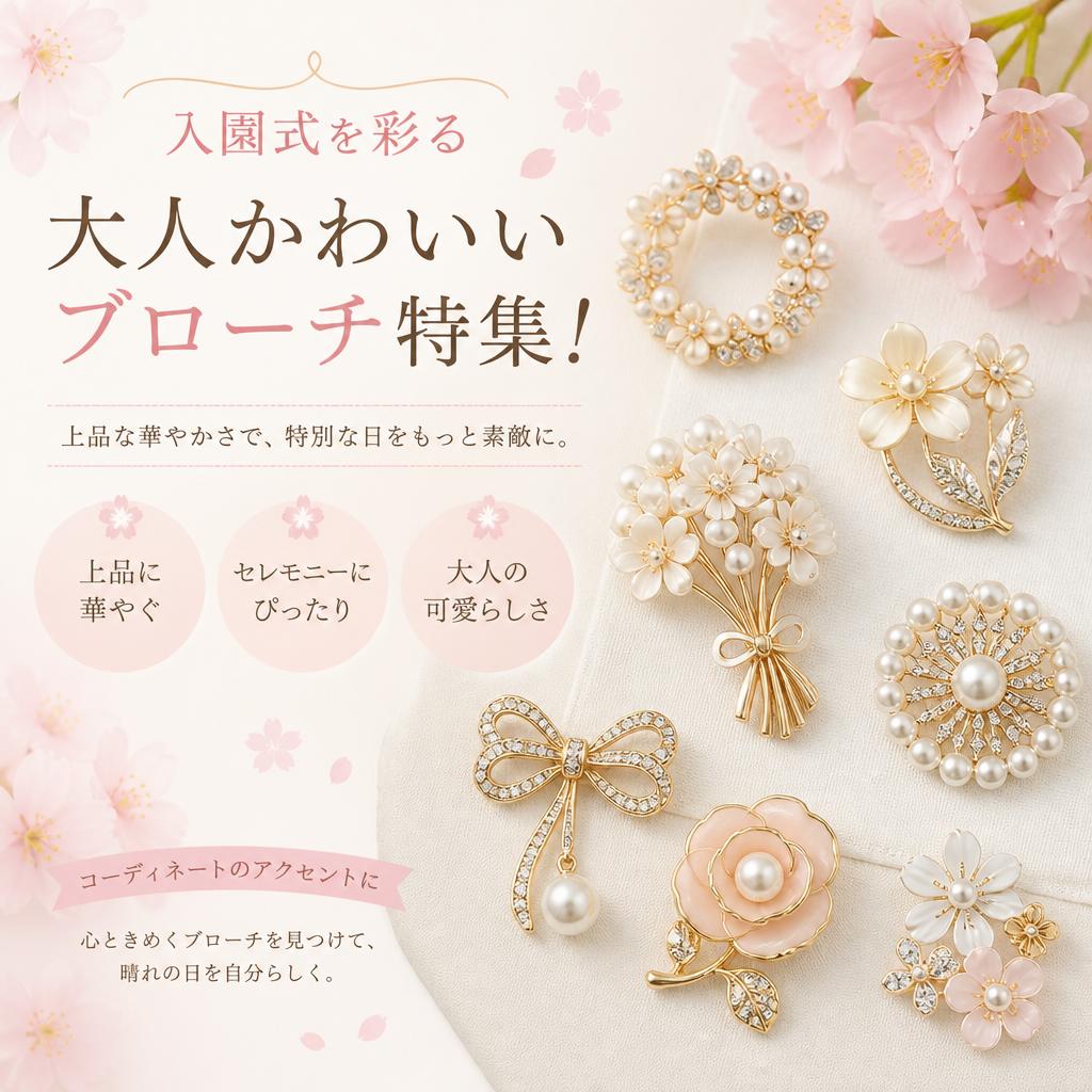入園式を彩る大人かわいいブローチ特集！