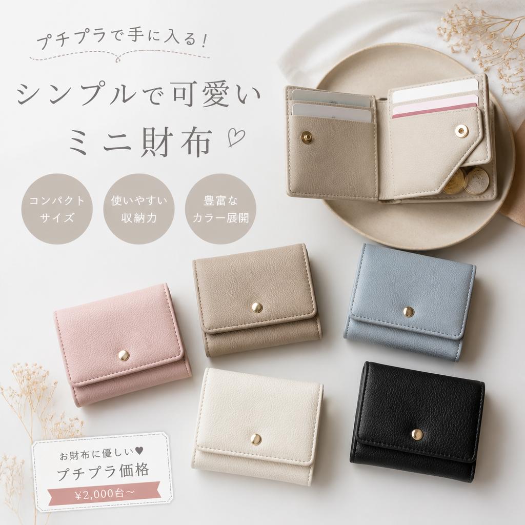 プチプラで手に入る！シンプルで可愛いミニ財布
