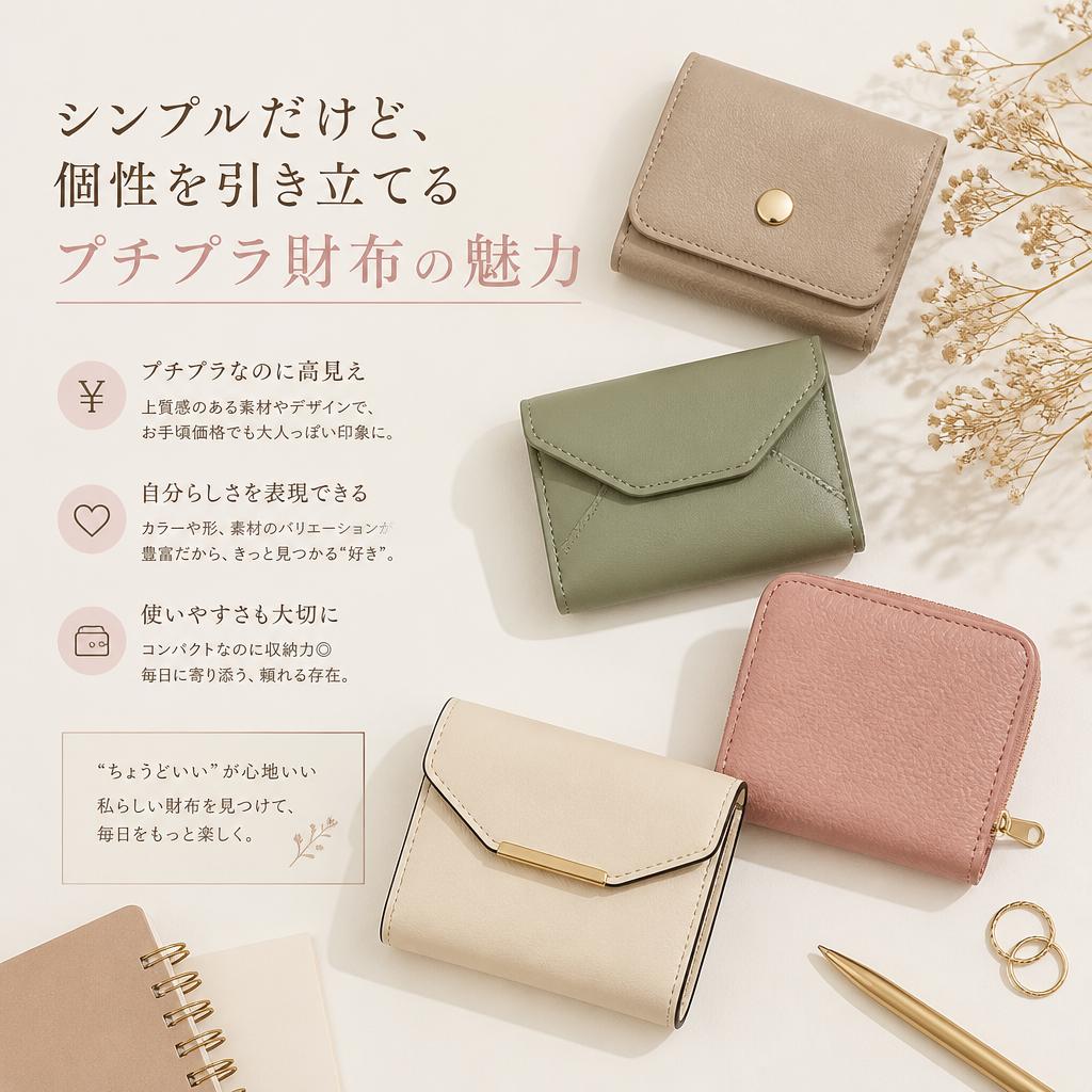 シンプルだけど個性を引き立てるプチプラ財布の魅力