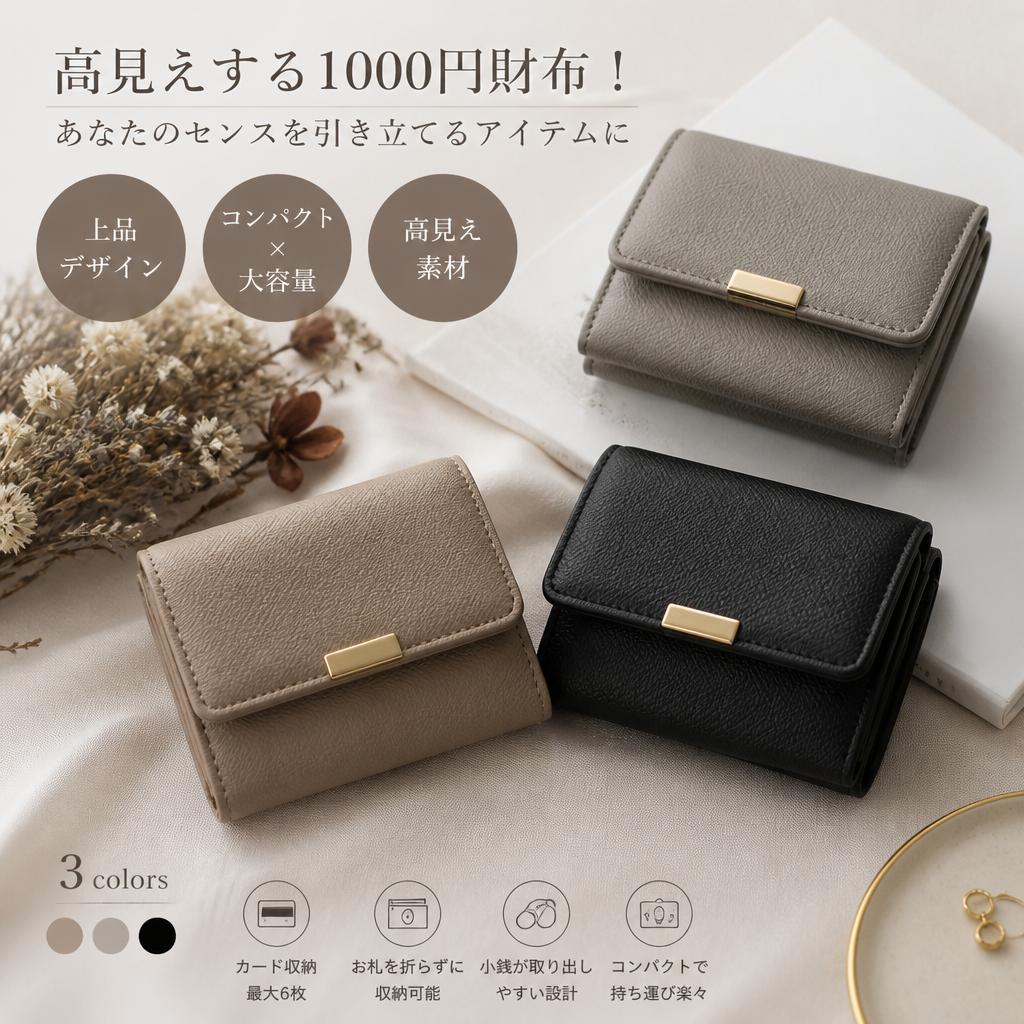 高見えする1000円財布！あなたのセンスを引き立てるアイテムに
