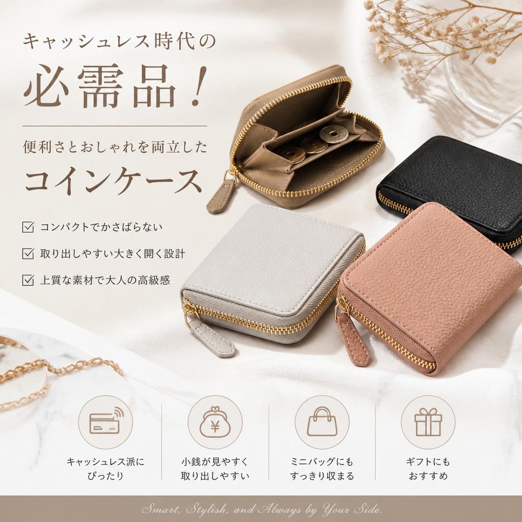 キャッシュレス時代の必需品！便利さとおしゃれを両立したコインケース